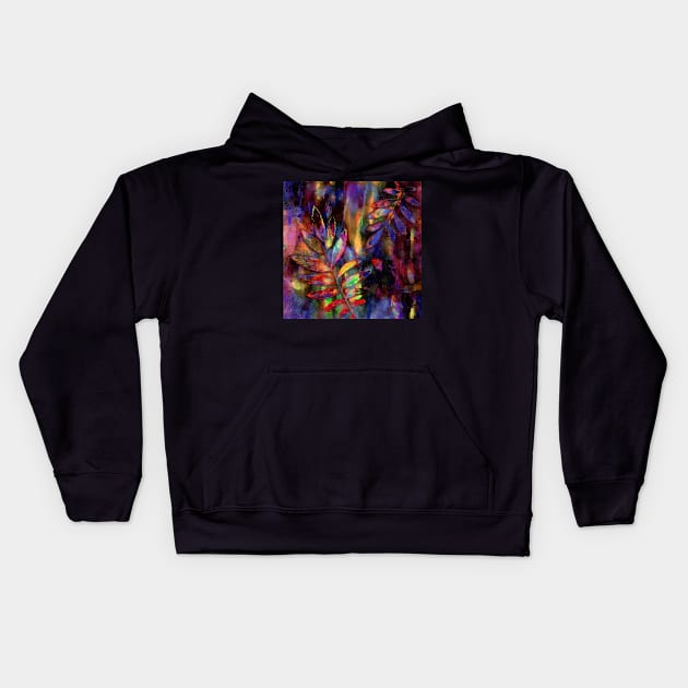 Botanical abstract Kids Hoodie by redwitchart